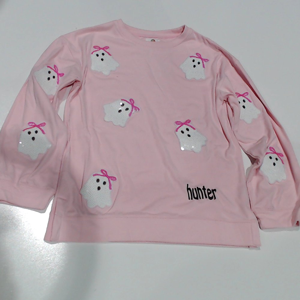 BLOOPER KIDS: Monogrammed Kids Sequin Ghost Sweatshirt