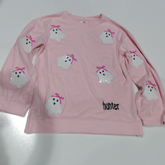 BLOOPER KIDS: Monogrammed Kids Sequin Ghost Sweatshirt