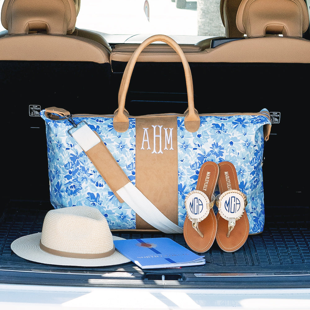 Monogrammed Charleston Weekender | Blue Botanical