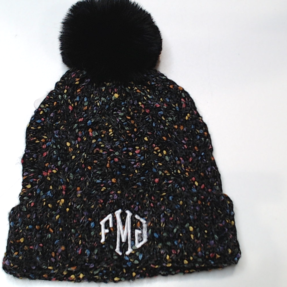 BLOOPER ACCESSORY: Monogrammed Pom Pom Beanie