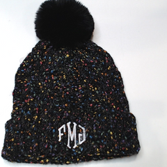 BLOOPER ACCESSORY: Monogrammed Pom Pom Beanie