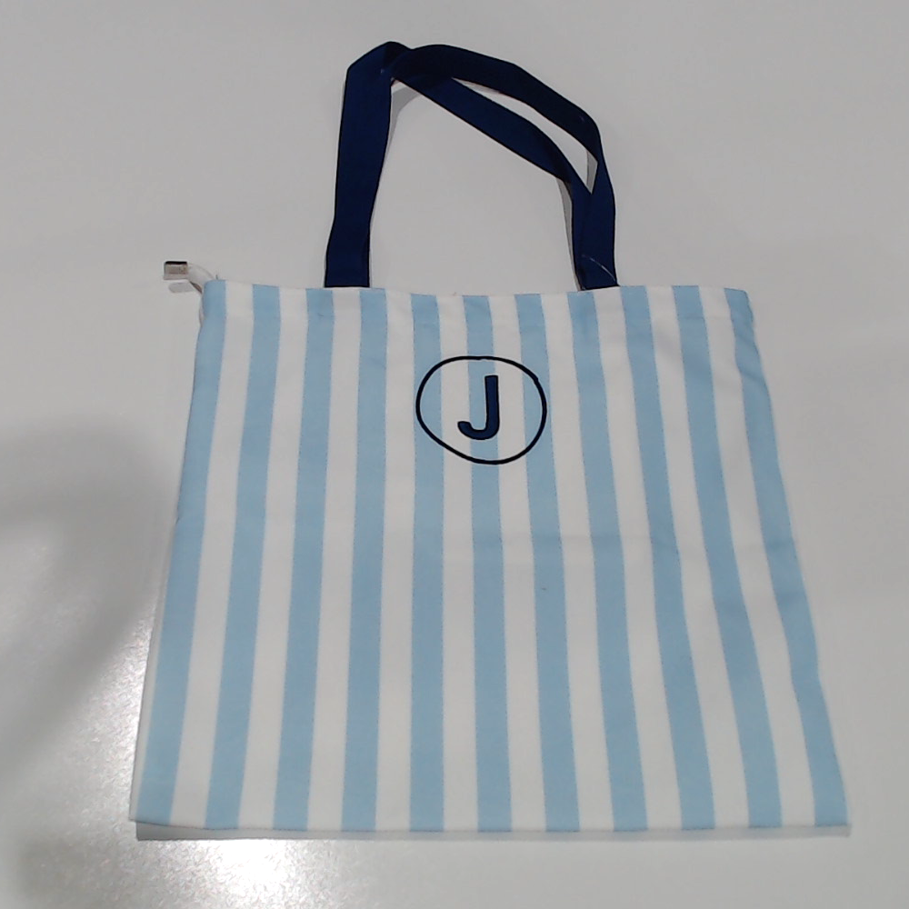 BLOOPER BAG: Monogrammed Striped Tote