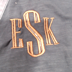 BLOOPER CLOTHING: Monogrammed Henley