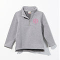 girls monogrammed kids pullover sweatshirt in grey