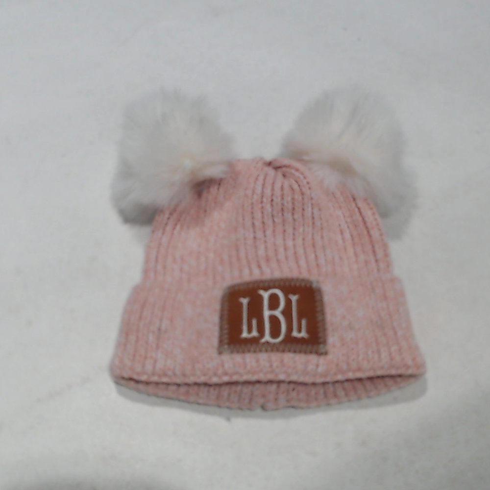 BLOOPER KIDS: Monogrammed Kids Pom Pom Beanie