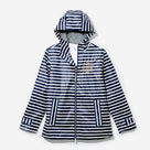 Monogrammed New England Rain Jacket | Navy Stripe