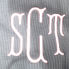 BLOOPER CLOTHING: Monogrammed Lightweight Waffle Quarter Zip Pullover