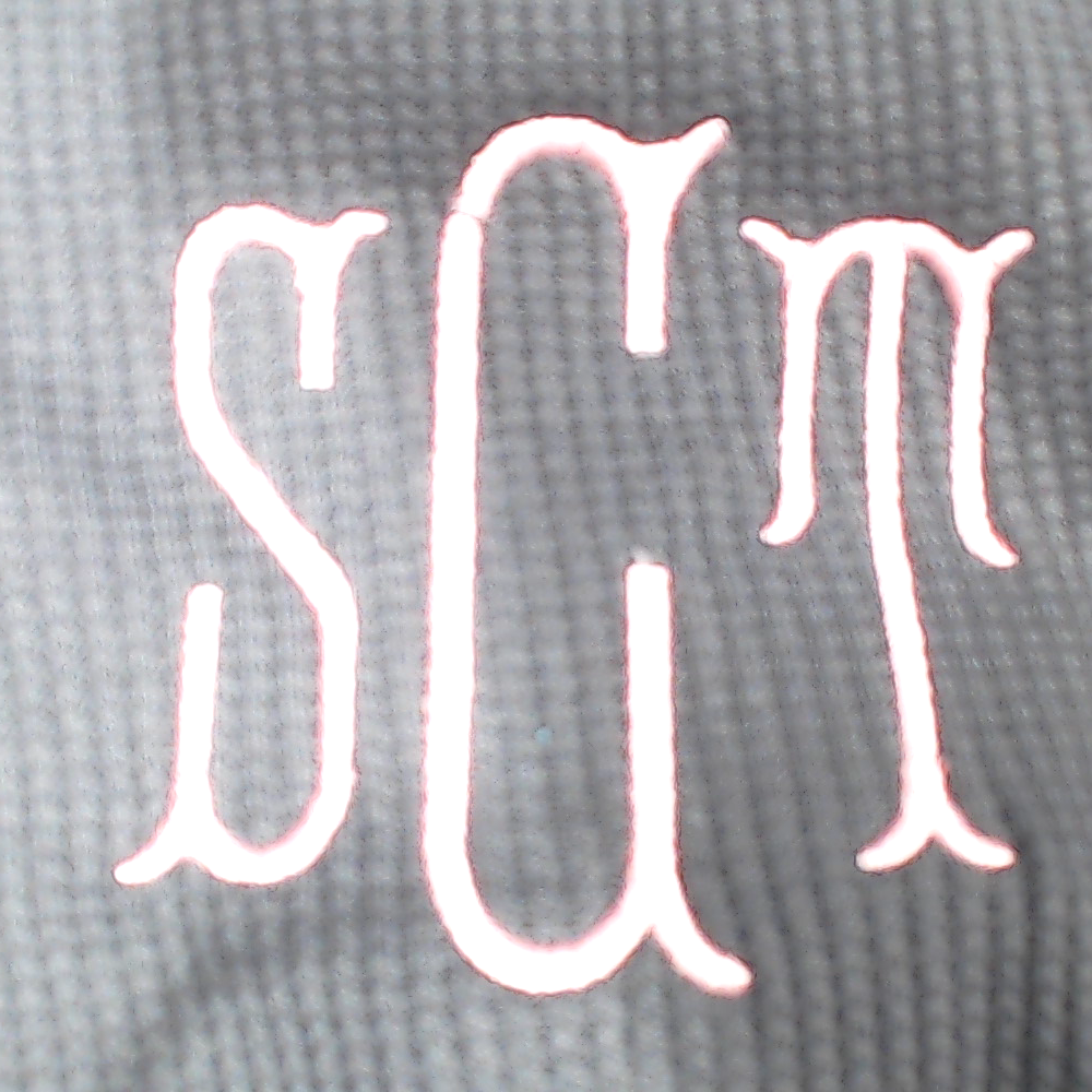 BLOOPER CLOTHING: Monogrammed Lightweight Waffle Quarter Zip Pullover