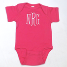 BLOOPER KIDS: Monogrammed Baby Short Sleeve Bodysuit