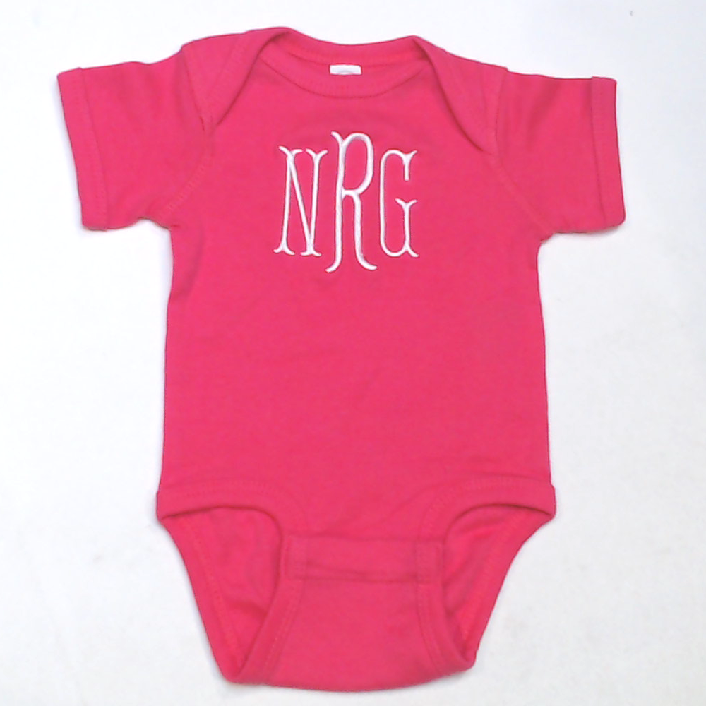 BLOOPER KIDS: Monogrammed Baby Short Sleeve Bodysuit