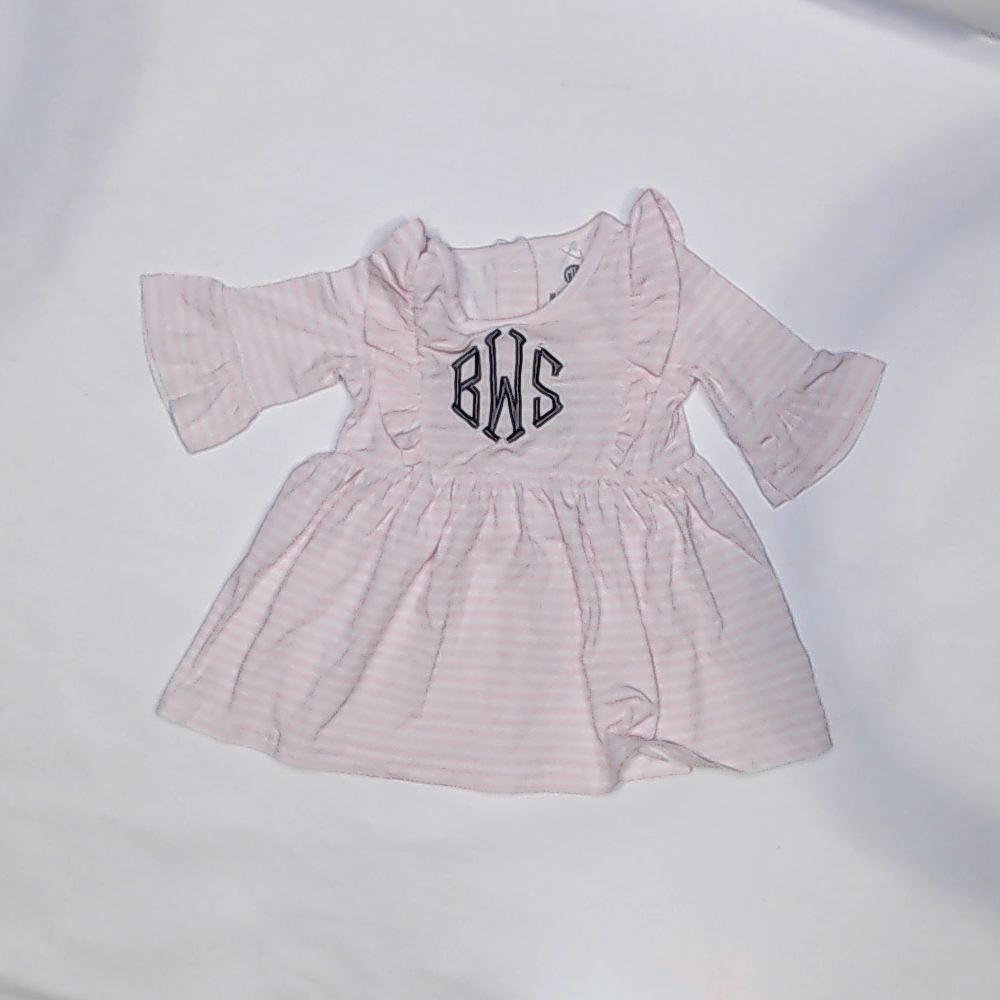 BLOOPER KIDS: Monogrammed Kids Ruffle Dress