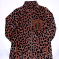 BLOOPER CLOTHING: Monogrammed Leopard Fleece Jacket