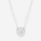 Alpha Phi Delicate Disc Necklace | Silver