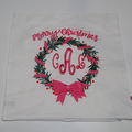 BLOOPER ACCESSORY: Monogrammed Christmas Pillow Sham
