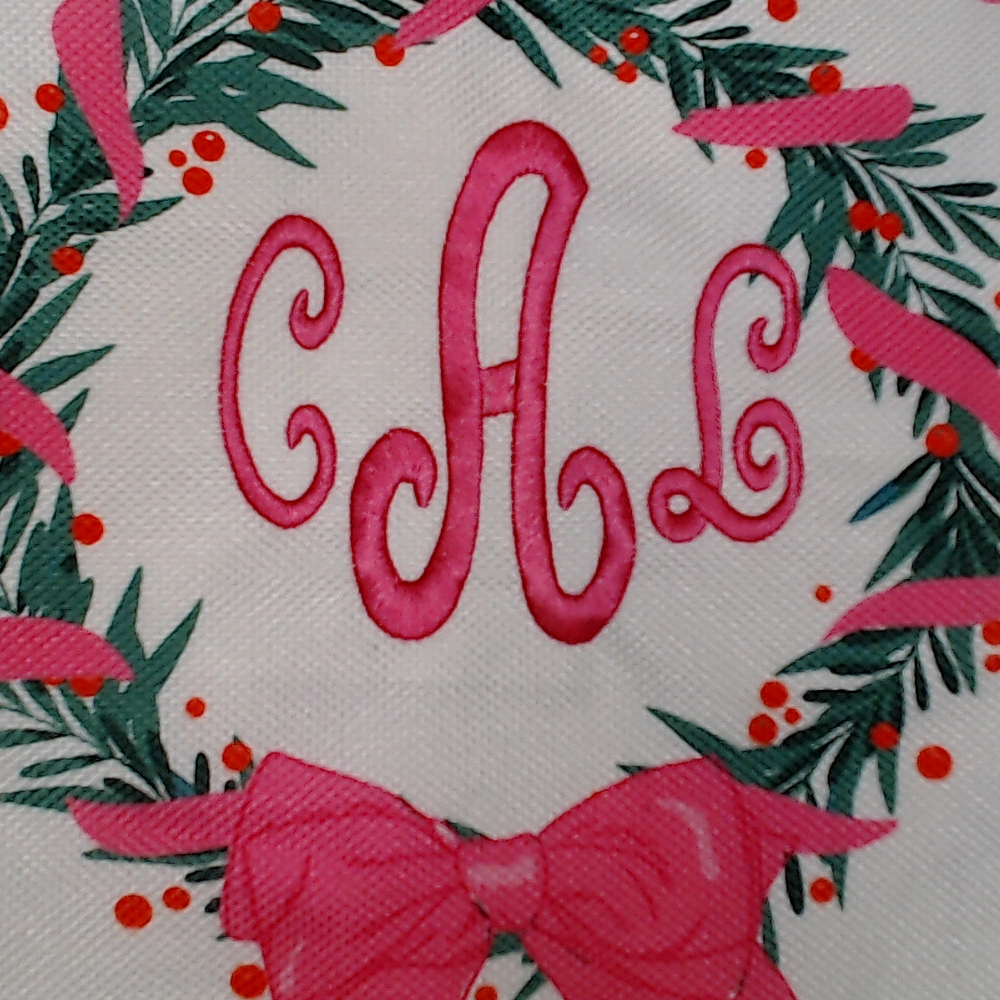 BLOOPER ACCESSORY: Monogrammed Christmas Pillow Sham