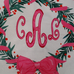BLOOPER ACCESSORY: Monogrammed Christmas Pillow Sham