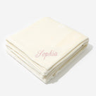 Personalized Kids Plush Blanket | Solid Ivory