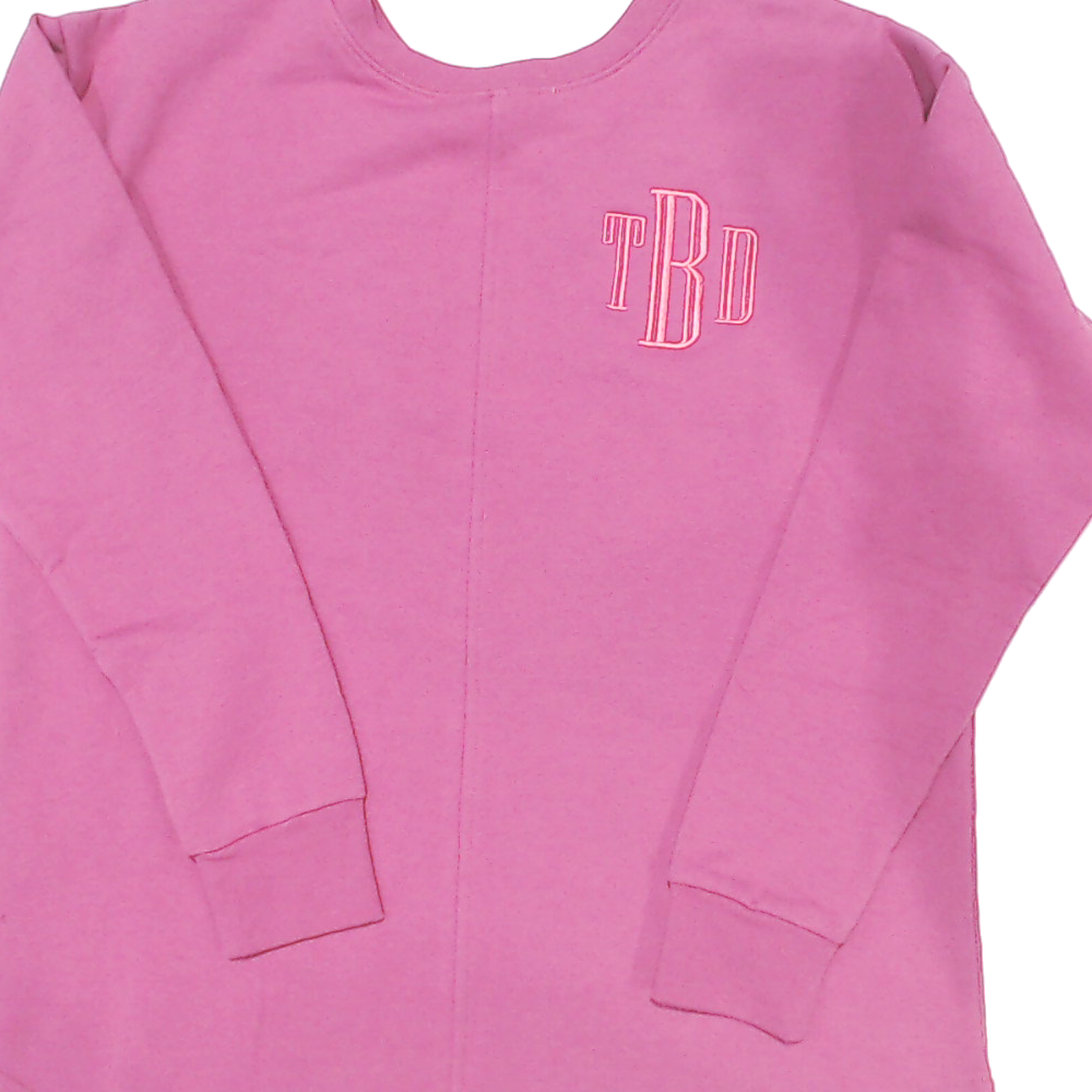 BLOOPER CLOTHING: Monogrammed Open Back Sweatshirt