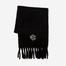 Monogrammed Oversized Scarf | Black