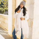 Monogrammed Oversized Scarf | Ivory