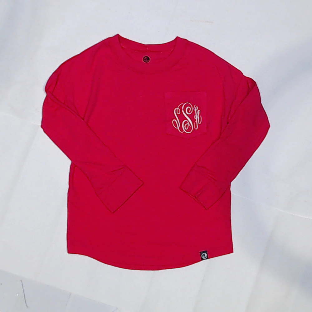 BLOOPER KIDS: Monogrammed Kids Long Sleeve Shirt