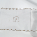 BLOOPER ACCESSORY: Monogrammed Scalloped Table Runner