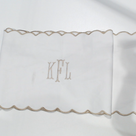 BLOOPER ACCESSORY: Monogrammed Scalloped Table Runner