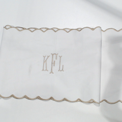 BLOOPER ACCESSORY: Monogrammed Scalloped Table Runner