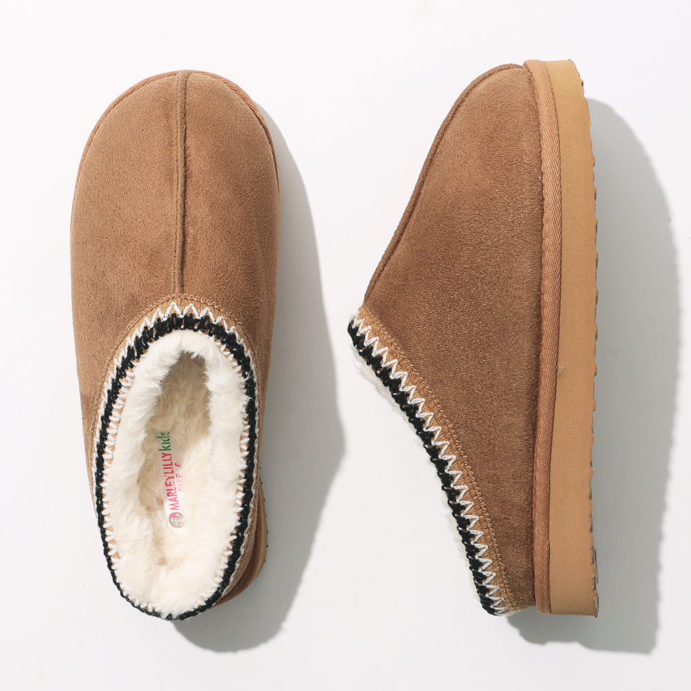 kids moccasins front and top