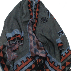 BLOOPER CLOTHING: Monogrammed Aztec Poncho