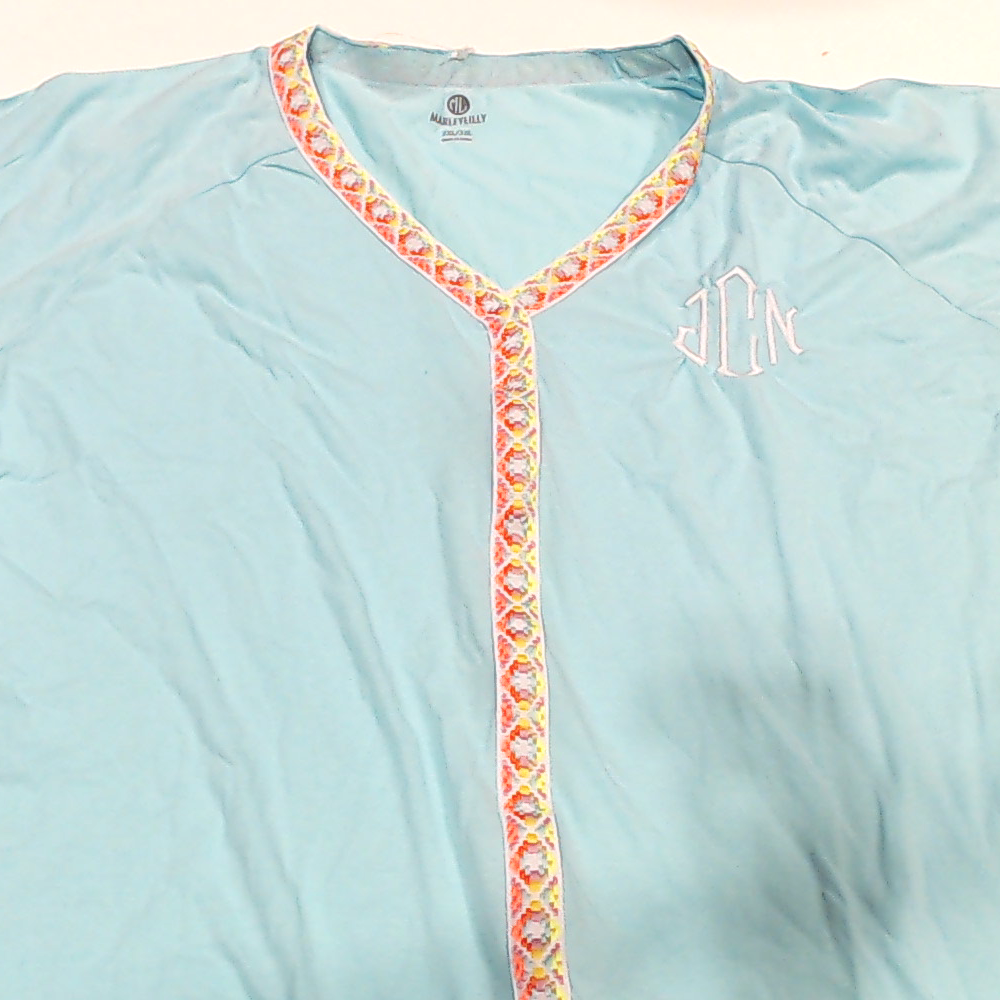 BLOOPER SWIM: Monogrammed Accent Cover Up