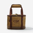 Personalized Waxed Canvas Small Cooler | Brown
