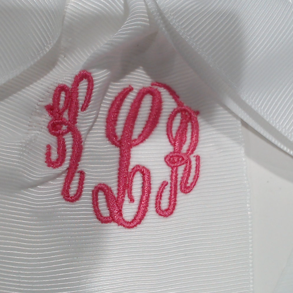 BLOOPER KIDS: Monogrammed Girls Hair Bow