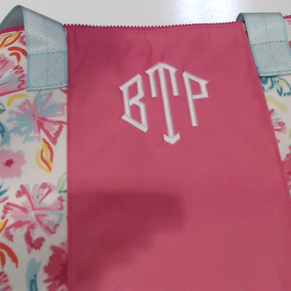 BLOOPER ACCESSORY: Monogrammed Weekend Bag