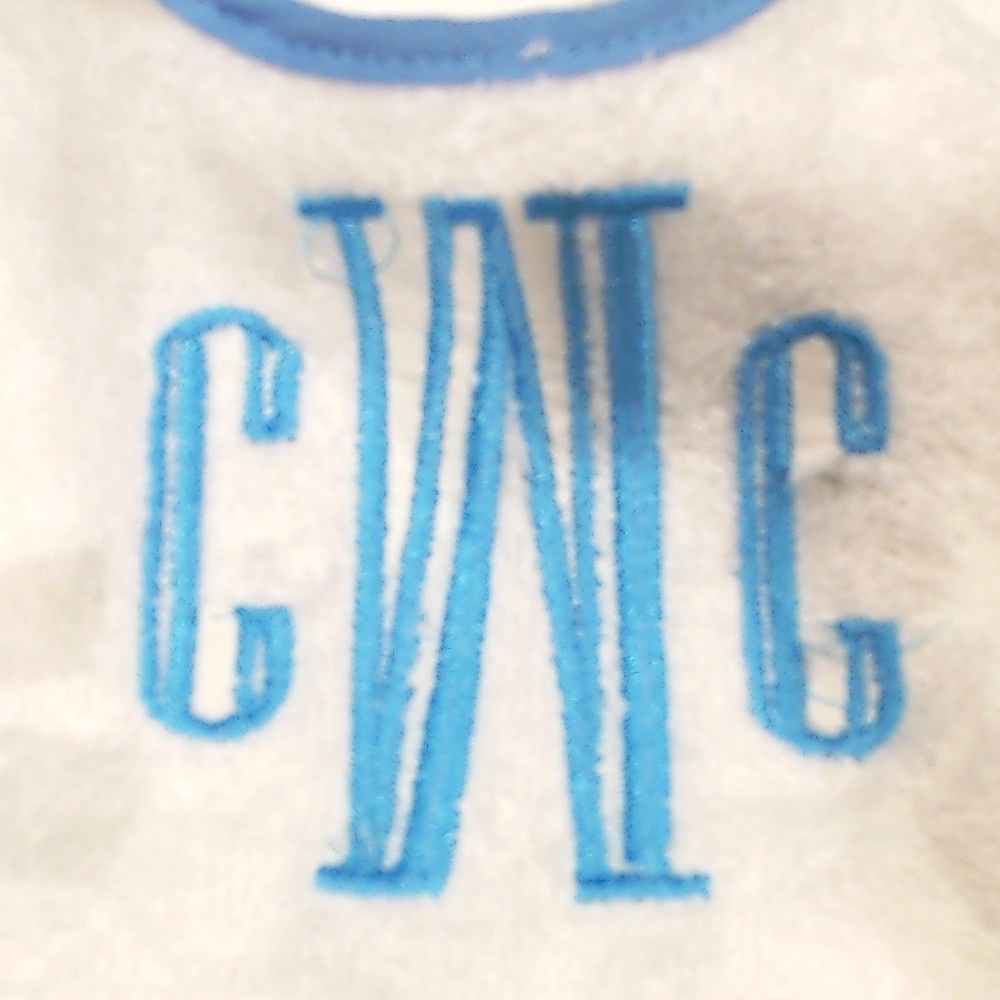 BLOOPER KIDS: Monogrammed Outline Baby Bib
