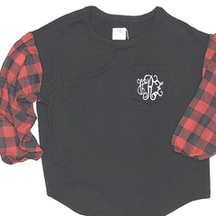 BLOOPER CLOTHING: Monogrammed Puff Sleeve Top