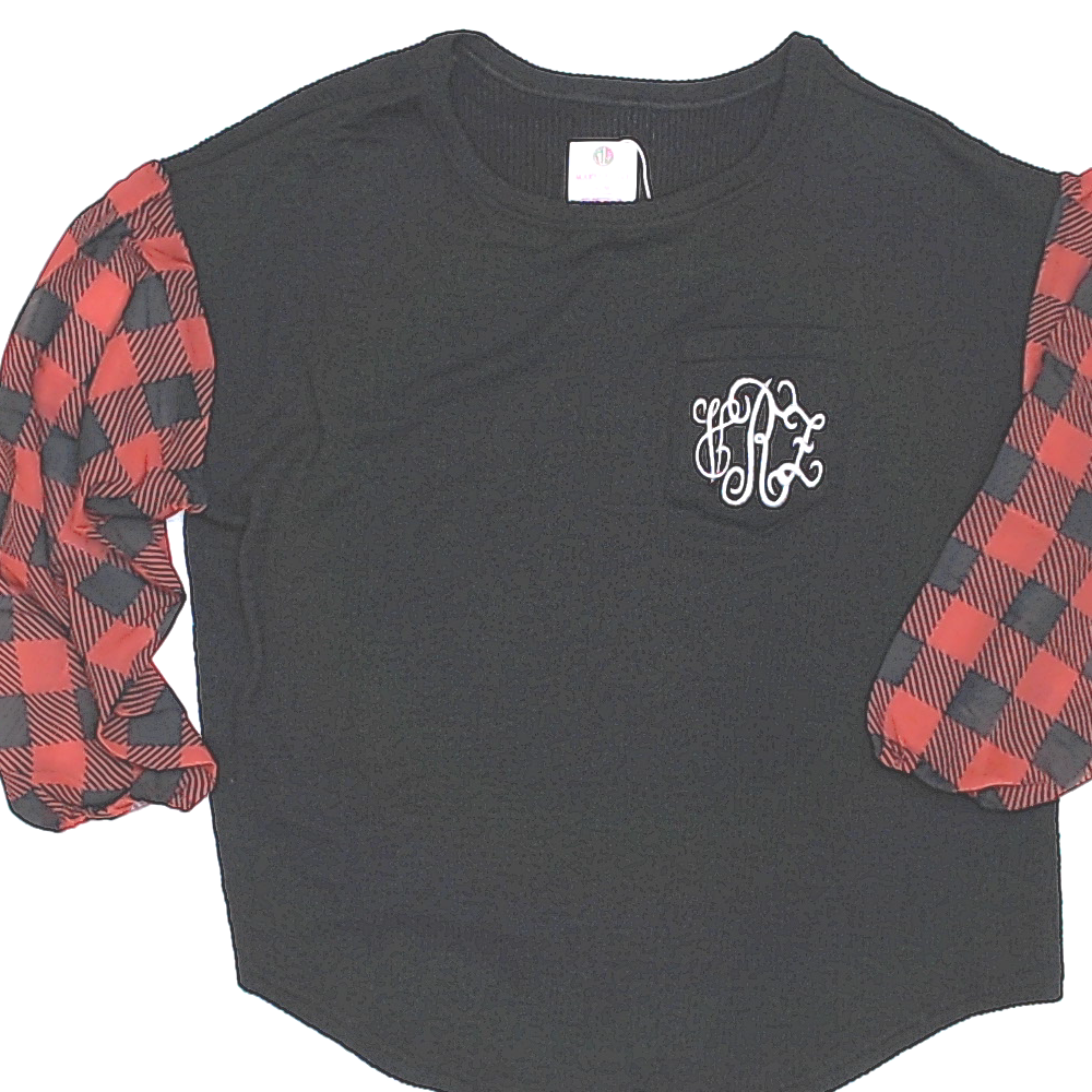 BLOOPER CLOTHING: Monogrammed Puff Sleeve Top