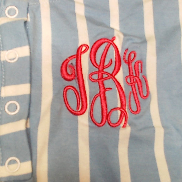 BLOOPER CLOTHING: Monogrammed Ruffle Pajamas