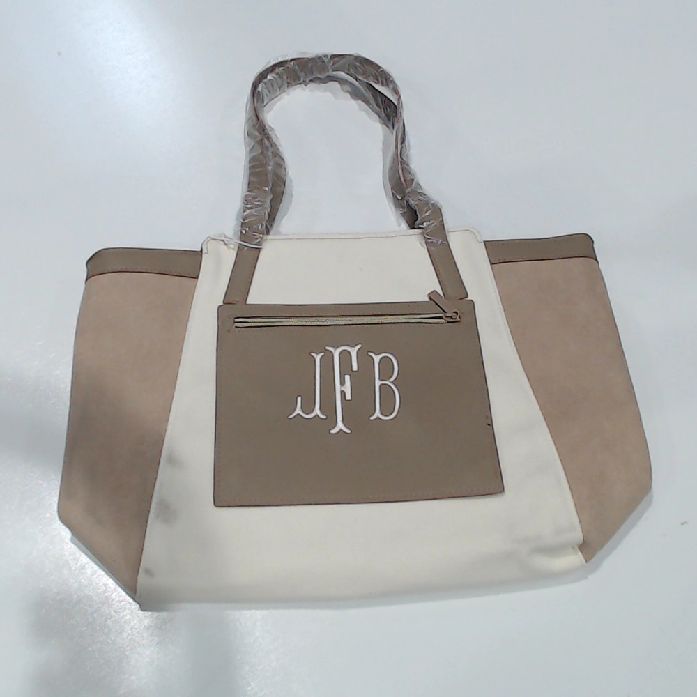 BLOOPER BAG: Monogrammed Colorblock Tote Bag