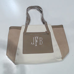 BLOOPER BAG: Monogrammed Colorblock Tote Bag
