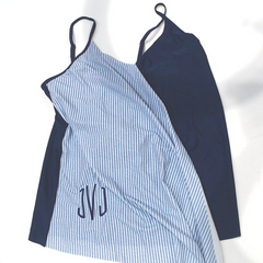 BLOOPER SWIM: Monogrammed Ruched Tankini