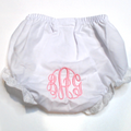 BLOOPER KIDS: Monogrammed White Eyelet Baby Bloomers
