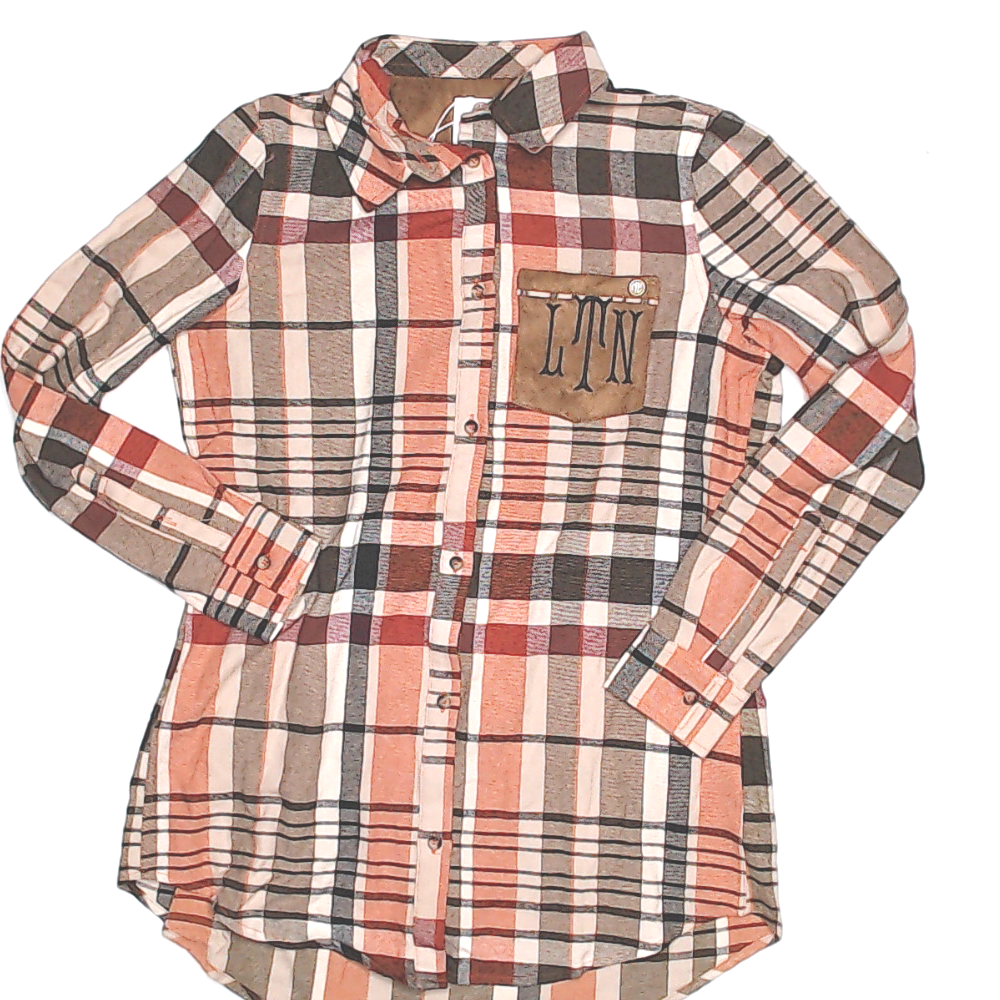 BLOOPER CLOTHING: Monogrammed Plaid Layering Tunic