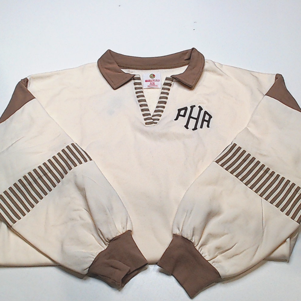 BLOOPER CLOTHING: Monogrammed Colorblock Sweatshirt
