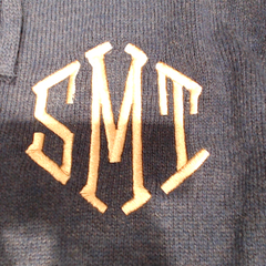 BLOOPER CLOTHING: Monogrammed Knit Sweater Jacket