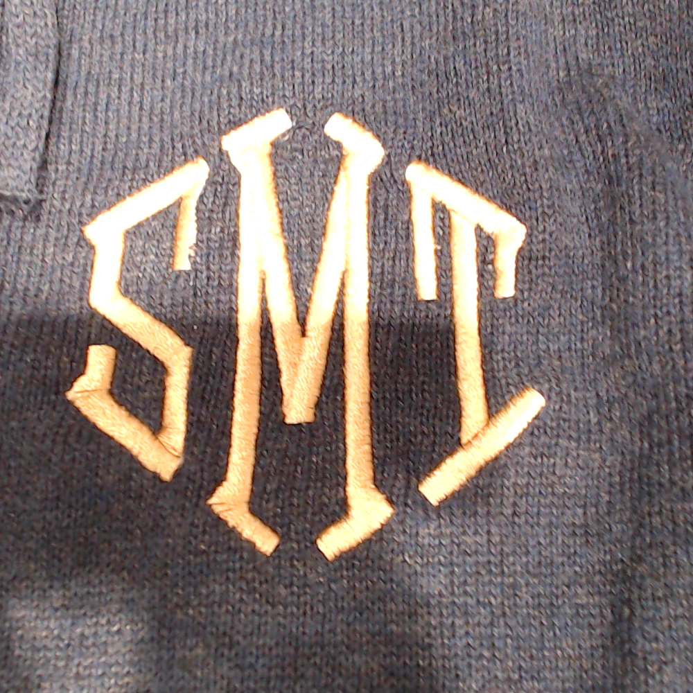 BLOOPER CLOTHING: Monogrammed Knit Sweater Jacket