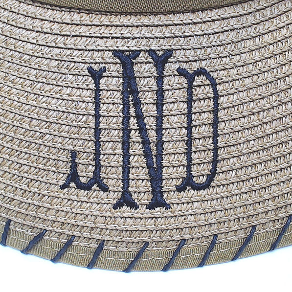 BLOOPER ACCESSORY: Monogrammed Packable Straw Visor
