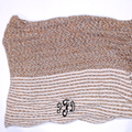 BLOOPER CLOTHING: Monogrammed Striped Chenille Poncho