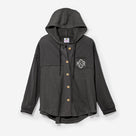 Monogrammed Waffle Knit Shacket | Charcoal