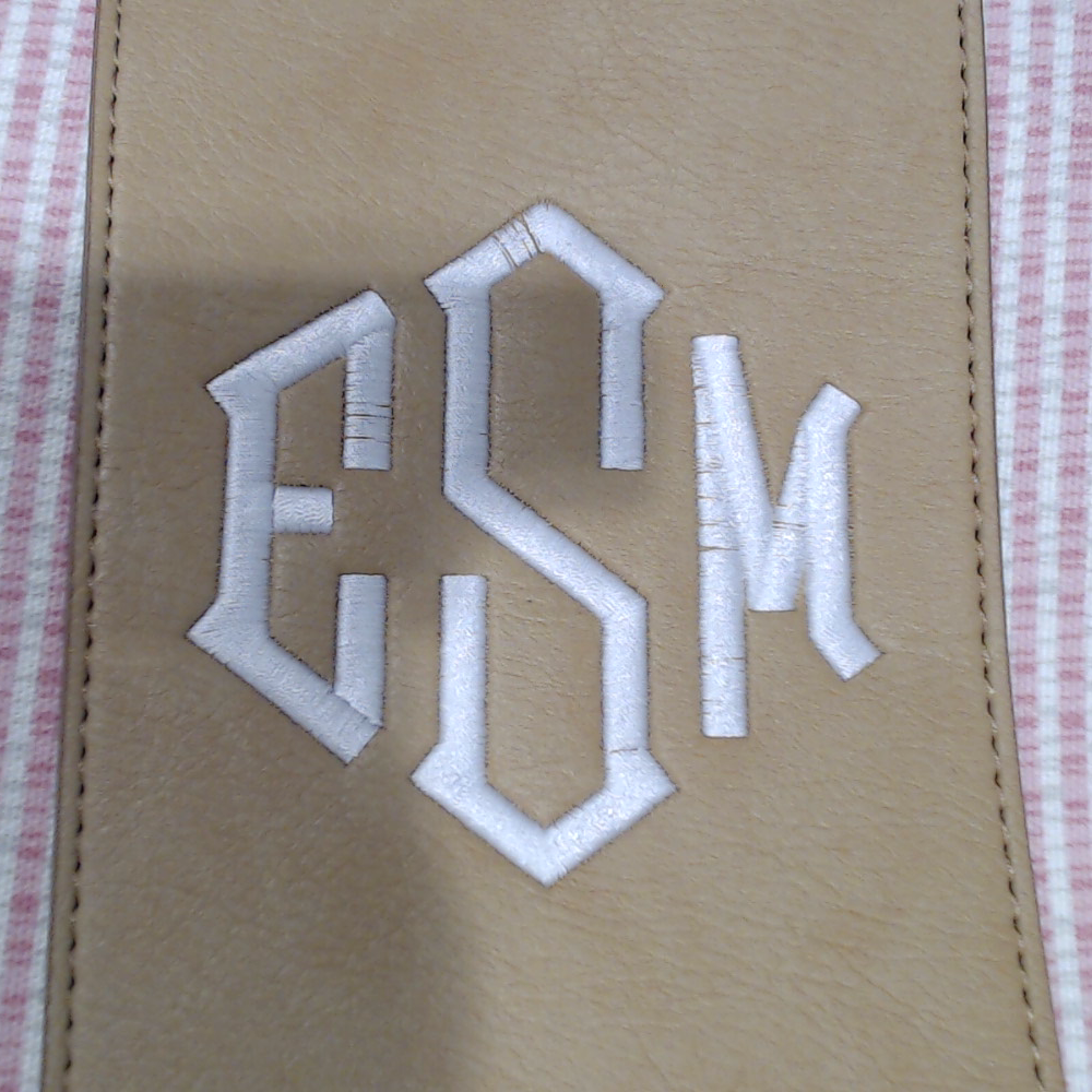 BLOOPER BAG: Monogrammed Seersucker Weekender